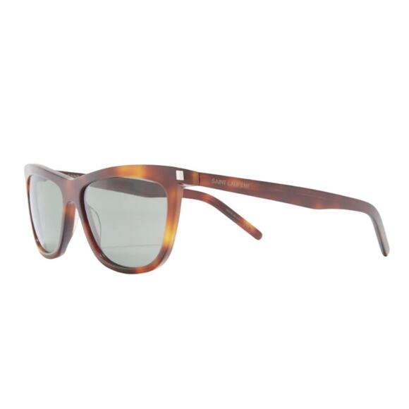 Saint Laurent 58mm Cat Eye Sunglasses Havana Green - Picture 1 of 10